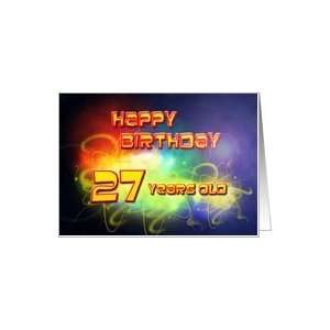   swirling lights Birthday Card, 27 years old Card Toys & Games