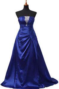 G07 BLUE Prom Evening Dress Gown Ball Bridemaids size20  
