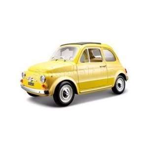  1965 Fiat 500 F Yellow 124 Diecast Model Car Toys 