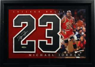 Michael Jordan UDA Autographed “Bulls Jersey Number 2” .Framed 