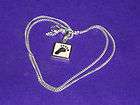 NEW STERLING SILVER & PINK BABY’S FOOT PRINT PENDANT & CHAIN. NOT 