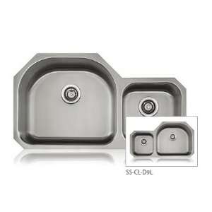  SS CL D9L Undermount Double Bowl Kitchen Sink W/ Left Small Bowl