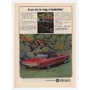 1967 Scorch Red Chrysler Newport Custom 2 Door Print Ad (15300 