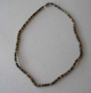 Vintage hand rolled heishi bead necklace  
