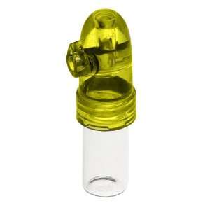  Acrylic & Glass Snuff Bullet   YELLOW 