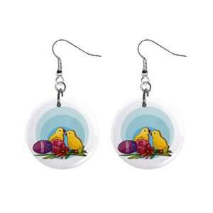  Easter Chicks with Colored Eggs Dangle Earrings Jewelry