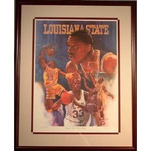 Shaquille ONeal Autographed Litho   Autographed NBA Art  