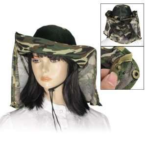  Como Camouflage Pattern Mesh Flap Round Bucket Style Hat 