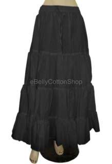 Belly Dance Cotton 10 Yard 4 Tier Skirt Gypsy 30 Color  