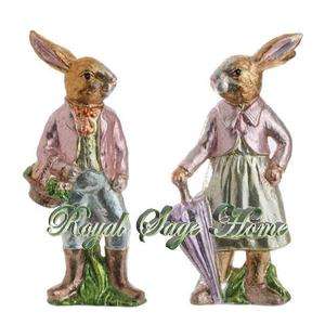 E3214601 12.5 RAZ Easter Spring Vintage Foiled Rabbit Bunny  
