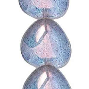  18mm Lumi Amethyst Chunky Triangles Czech Glass Beads 
