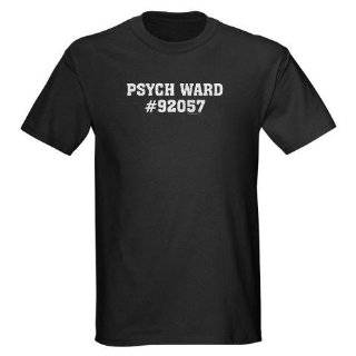  PSYCH WARD   Black Two Sided Imprinted T Shirt / Tee 