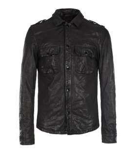 Section Leather Shirt, Men, Leathers, AllSaints Spitalfields