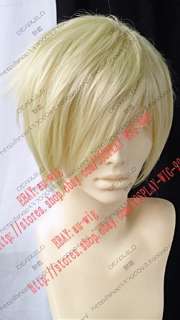 New Fashion Short Light Blonde Cosplay Wigs au wig  
