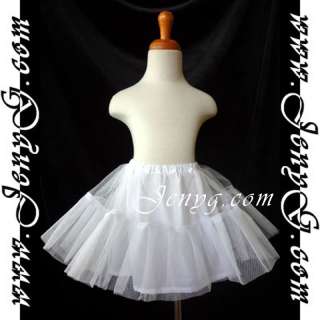 U01 Girls Petticoat Underskirt, White 0 16 Years  
