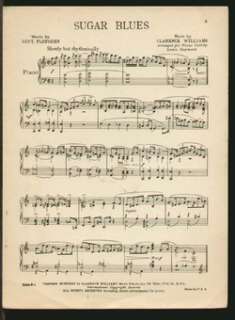 Sugar Blues 1940 CLYDE McCOY Piano Solo Vintage Sheet Music  