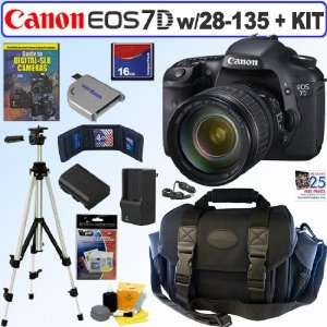  Canon EOS 7D 18 MP CMOS Digital SLR Camera with 28 135mm f 