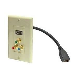  HDMI Pigtail Component Video Jack Wall Plate Electronics