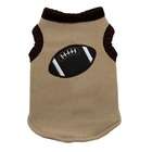 Hip Doggie Football Dog Sweater Vest in Tan   Size Large