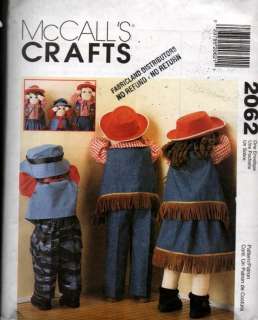 Sewing Pattern Time Out 25 36 Western Doll Clothes  