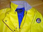 VINTAGE POLO RALPH LAUREN RUBBER LONG TRENCH COAT YELLOW LOGOS MADE 