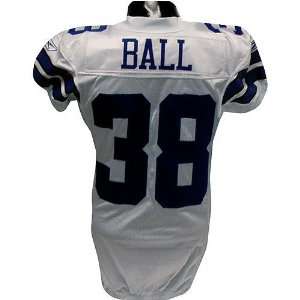  Alan Ball #38 Cowboys Game Issued White Jersey (Tagged 