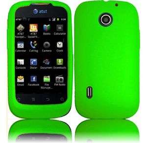   GoPhone Huawei Fusion Rubber SILICONE Gel Skin Case Cover Neon Green