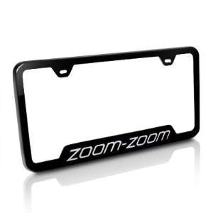  Mazda Zoom Zoom Black Steel License Plate Frame, Official 