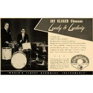   Drum Irv Kluger Jazz Percussionist   Original Print Ad