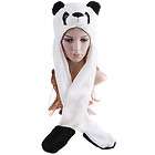 Animal Panda Cartoon Cute Fluffy Hat with Gloves H2700