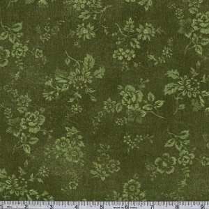   Tonal Flower Texture Green Fabric By The Yard Arts, Crafts & Sewing