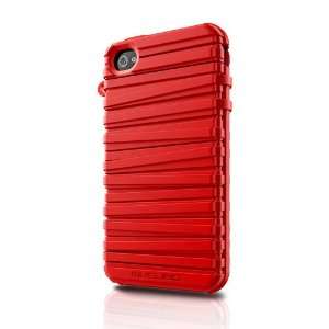  Musubo Rubber Band TPU Case for iPhone 4 & 4S   Red Cell 