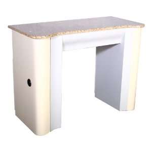  Isabel Manicure Table   Beige/Gray/ Brown granite top 