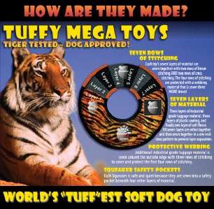 Tuffys Tuffys MEGA SQUARE BALL Big Dog Toy Tiger Print  