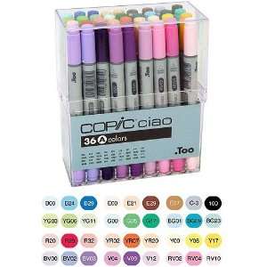  Too Corporation   Copic Ciao   Dual Tip Markers   36 Piece 