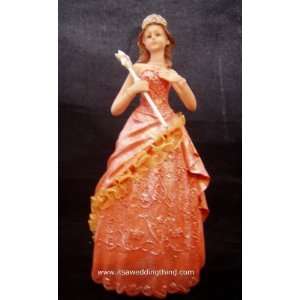  Coral Quinceanera or Sweet 16 8 Figurine