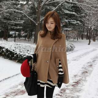 KOREA WOMENS LOOSE BATWING COAT JACKET PONCHO CAPE CLOAK OUTWEAR 2 