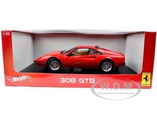   scale diecast car model of Ferrari 308 GTB Red die cast car by