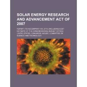  Solar Energy Research and Advancement Act of 2007 report 