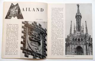 1937 Italy Lombardia Vintage Tour Travel Guide Book  
