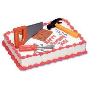  3 Pc Fathers Day Construction Tools Cake Decorating Kit 