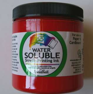 Speedball Water Soluble Screen Print Ink 8oz Sel Color  