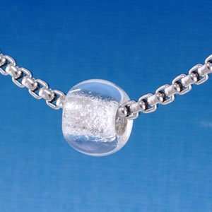   Roller Bead with Silver Lining   Glass Large Hole Bead Home
