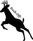 BUCK OFF ~ funny whitetail deer buck sticker decal