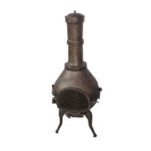  The New Orleans Cast Iron Chiminea and Barbeque Grill (Red 