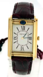 DeLaneau Golden Dream New Shutter 18k Yellow Gold Watch  