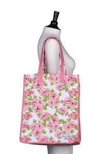 Pink Spring Botanical Jessie Steele Tote Bag Matches Apron Cotton 
