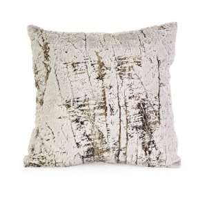   Distressed White Tree Bark Decorative Throw Pillow