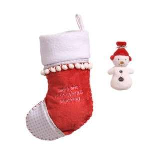 Gund Babys First Christmas Stocking with Rattle