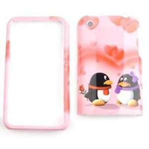 Apple iPhone 3G / 3GS Twin Little Penguins w/ Heart Hard 